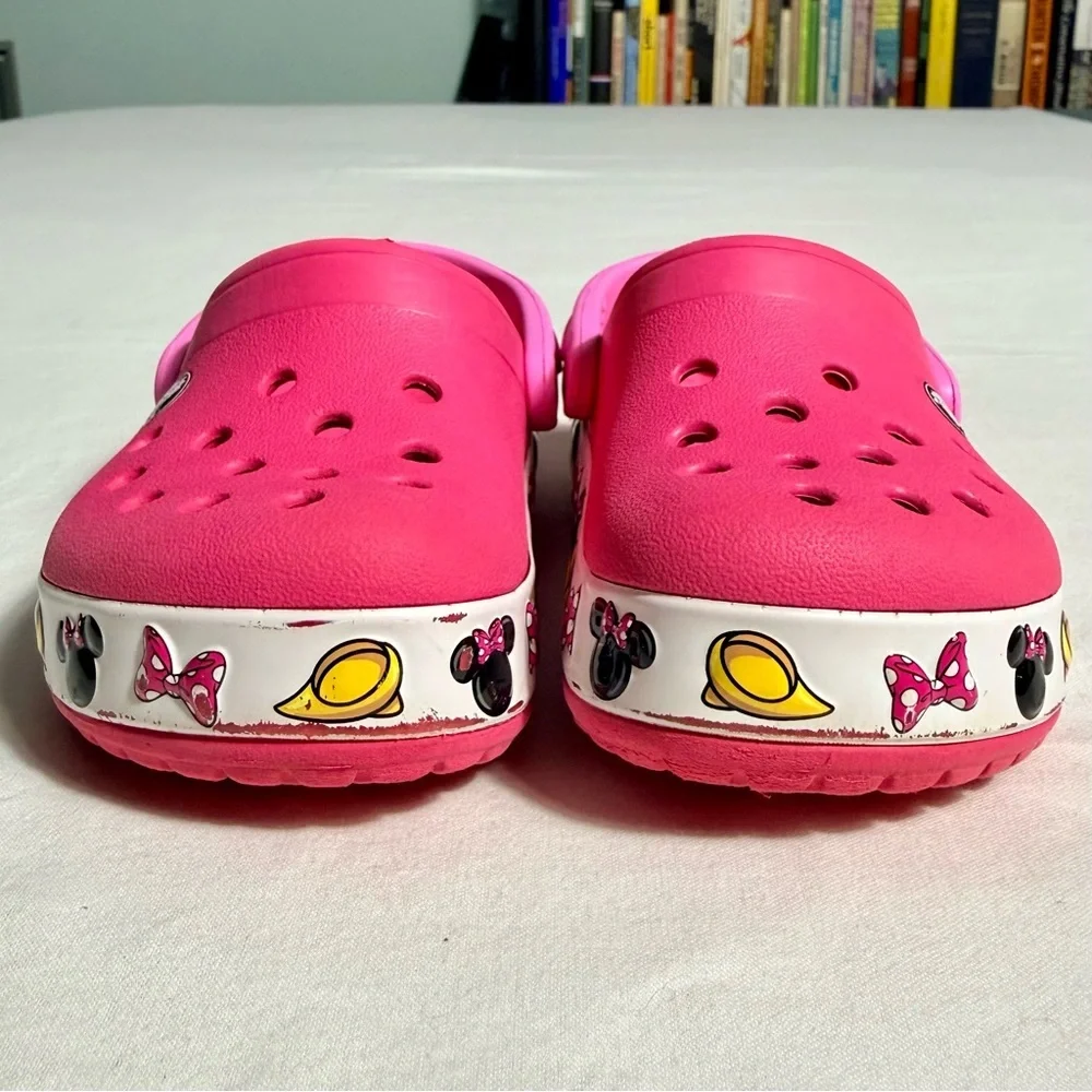 Crocs Disney Crocbands Minnie Mouse Clogs Girls 7 Slip Ons Paradise Pink Summer
